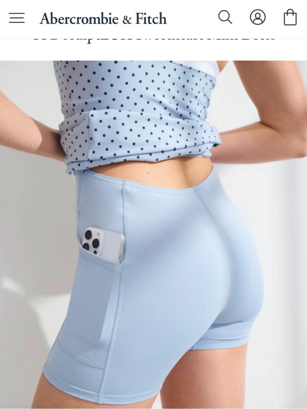 Light Blue Polka Dot Sculpt lux sweetheart mini dress - Picture 3 of 7